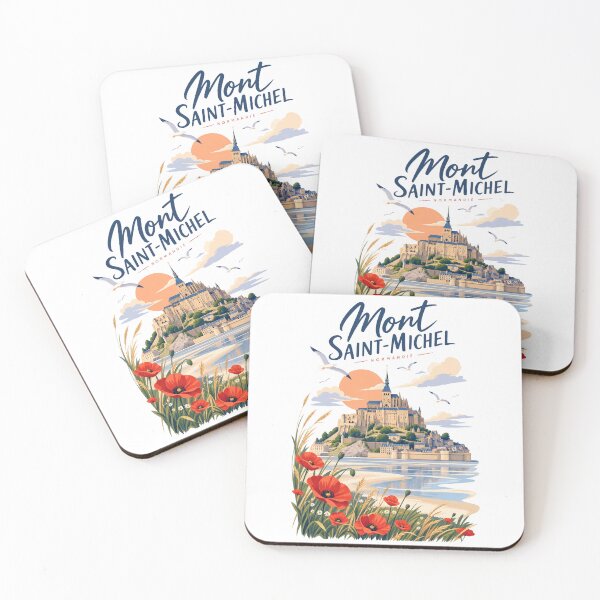 Item preview, Mont Saint Michel con flores de amapola designed and sold by 1enchik.