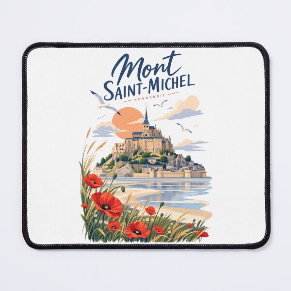 Item preview, Mont Saint Michel with poppy flowers designed and sold by 1enchik.