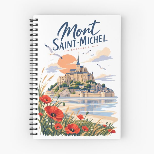 Item preview, Mont Saint Michel with poppy flowers designed and sold by 1enchik.