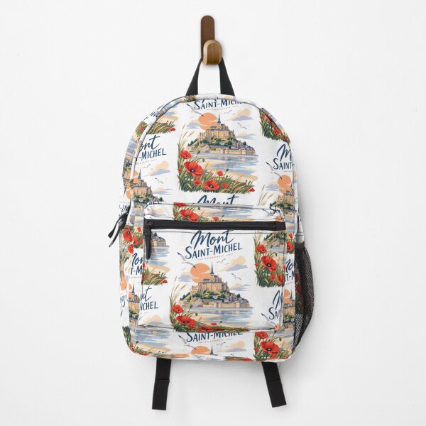 Item preview, Mont Saint Michel with poppy flowers designed and sold by 1enchik.
