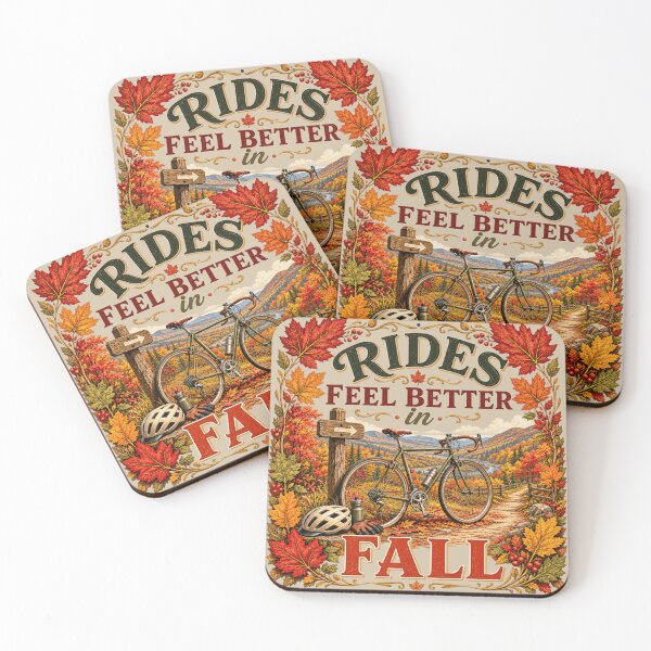 Item preview, Rides Feel Better in Fall – Autumn Cycling Lover Design designed and sold by astersgraphics.