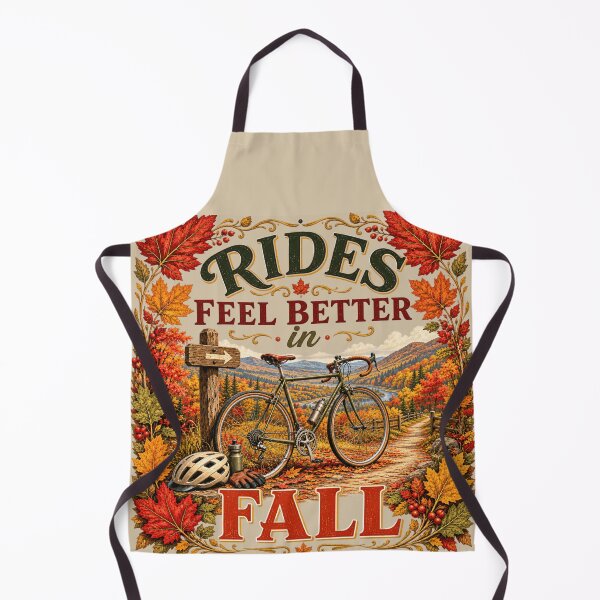 Item preview, Rides Feel Better in Fall – Autumn Cycling Lover Design designed and sold by astersgraphics.