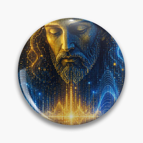 Item preview, Jesus Christ Digital Neon Art Portrait designed and sold by Ink-verse-.