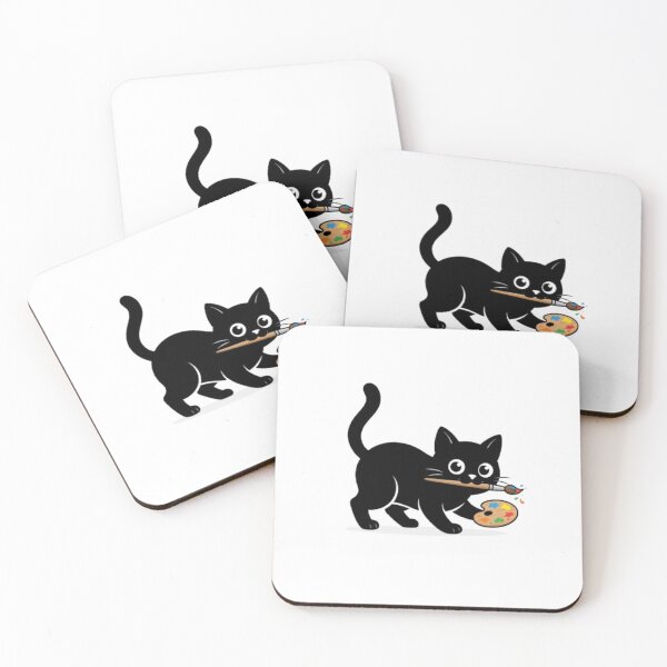Item preview, Painter Cat – Cute Artist Kitten Art designed and sold by PrintforDesign.