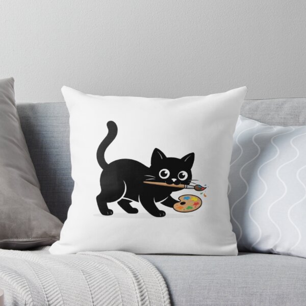 Item preview, Painter Cat – Cute Artist Kitten Art designed and sold by PrintforDesign.