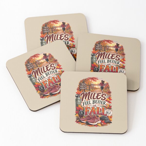 Item preview, Miles Feel Better in Fall – Autumn Running Fitness Design designed and sold by astersgraphics.