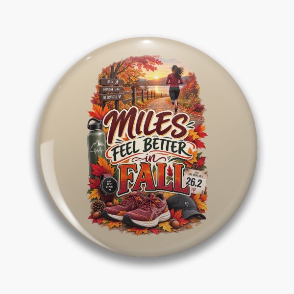 Item preview, Miles Feel Better in Fall – Autumn Running Fitness Design designed and sold by astersgraphics.