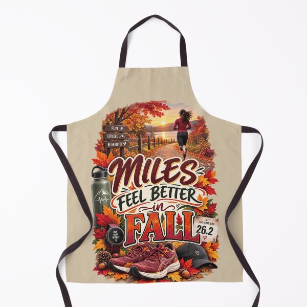 Item preview, Miles Feel Better in Fall – Autumn Running Fitness Design designed and sold by astersgraphics.