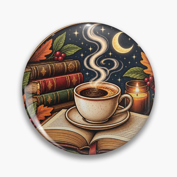 Artikelvorschau, Midnight Espresso Buchclub Vintage Herbst Kaffee Ästhetik entworfen und verkauft von tee.crush.