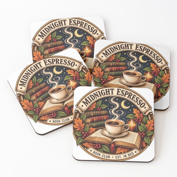 Item preview, Midnight Espresso Book Club Vintage Fall Coffee Aesthetic designed and sold by tee.crush.