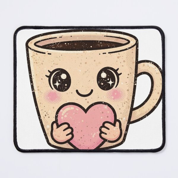 Item preview, Adorable Cute Kawaii Coffee Lover Gifts - Funny Happy Cartoon Coffee Cup Mug for Caffeine Latte Espresso Cappuccino Drink designed and sold by BlackAndBrown.