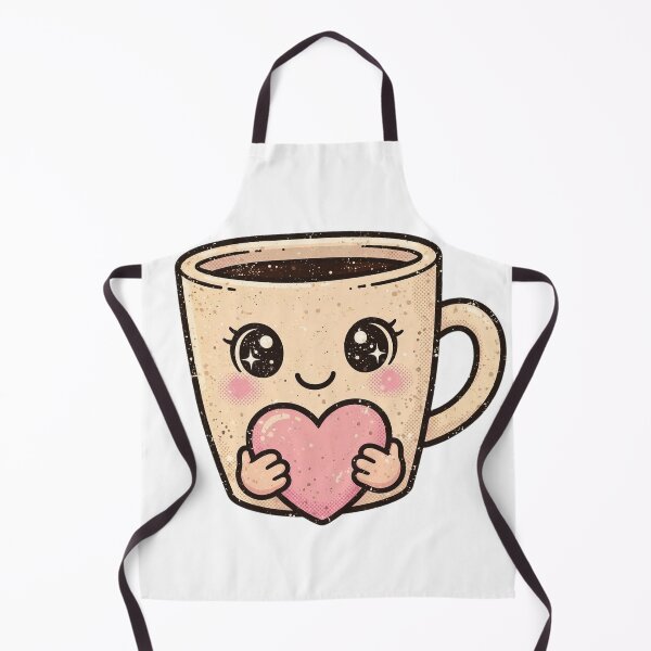 Item preview, Adorable Cute Kawaii Coffee Lover Gifts - Funny Happy Cartoon Coffee Cup Mug for Caffeine Latte Espresso Cappuccino Drink designed and sold by BlackAndBrown.