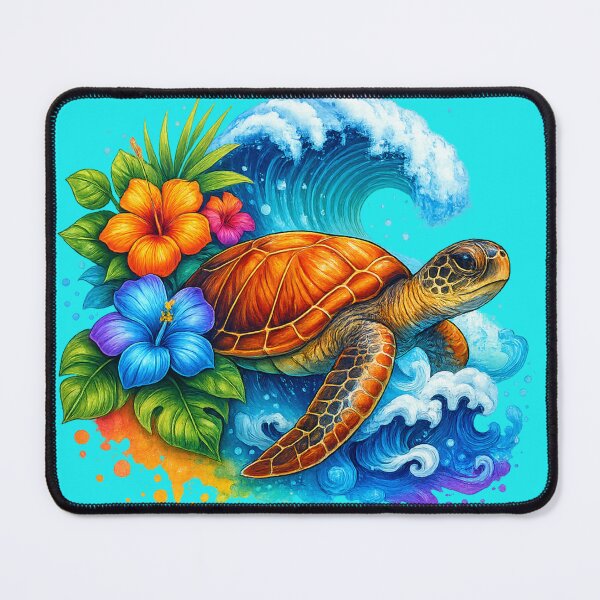 Item preview, Tropical Sea Turtle designed and sold by vibesofcolor.
