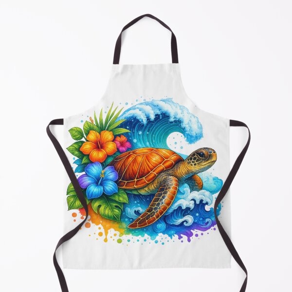 Item preview, Tropical Sea Turtle designed and sold by vibesofcolor.