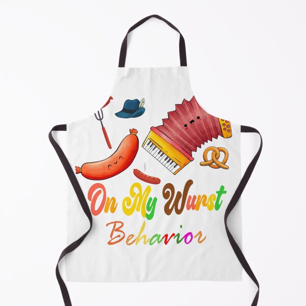 Item preview, On My Wurst Behavior — Funny Oktoberfest Bratwurst German Bavarian Festival Humor designed and sold by VexioDesign.