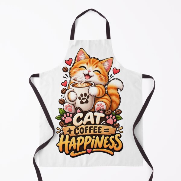 Item preview, Cat + Coffee = Happiness – Cute Cat Coffee Lover Design designed and sold by Naushad786.