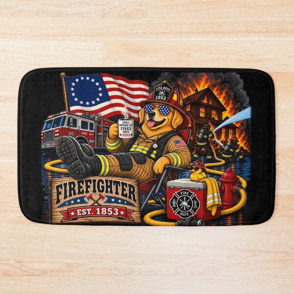 Item preview, Funny Firefighter Dog Est 1853 designed and sold by Omni Craft .