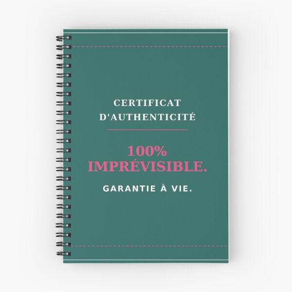 Item preview, Certificate of Authenticity 100% Unpredictable, Lifetime Guarantee - Humorous Quote Badge designed and sold by VYNCERA.