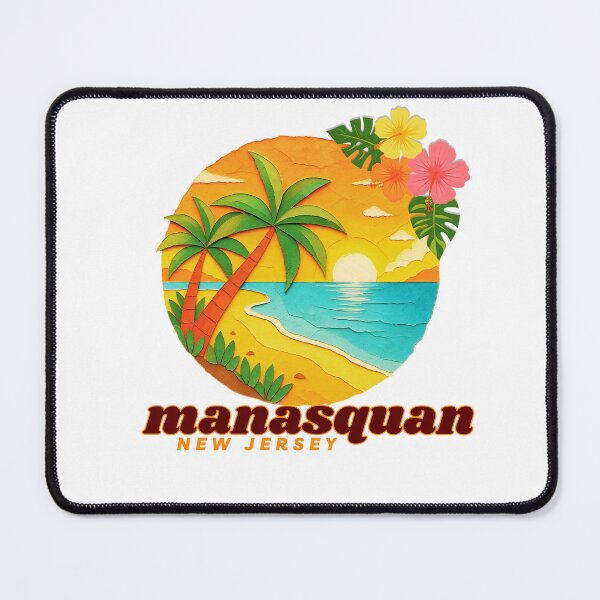 Item preview, Manasquan New Jersey Retro Sunset Beach Design designed and sold by DonnaRaine.