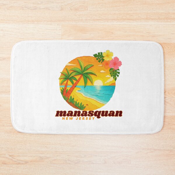 Item preview, Manasquan New Jersey Retro Sunset Beach Design designed and sold by DonnaRaine.