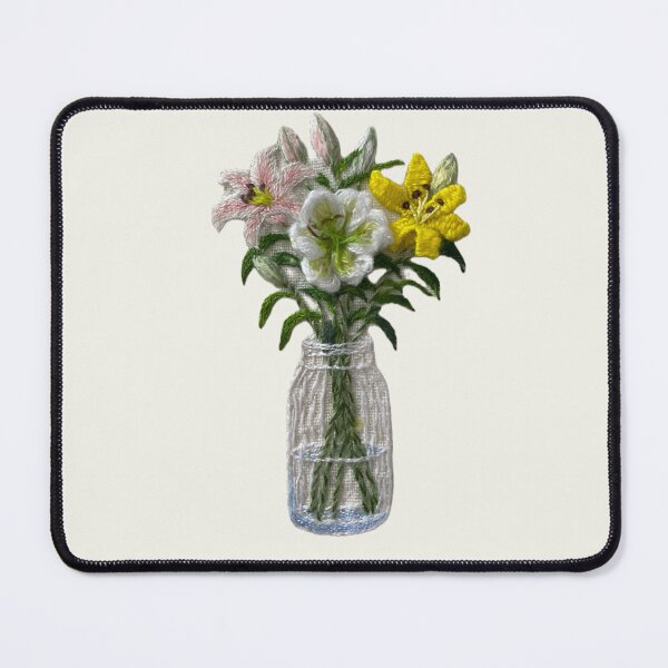 Item preview, Lily flower bouquet designed and sold by Alsa.handembroidery.