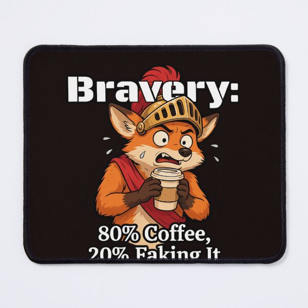 Item preview, Funny Humor Bravery 80% Coffee, 20% Faking It Caffeine Addict Art Design designed and sold by fantasticdesign.