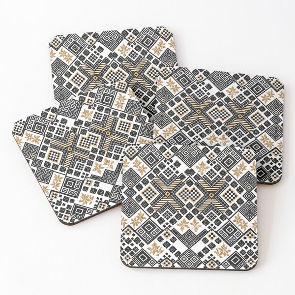 Item preview, Black & Gold Folk Geometry designed and sold by DansCreations42.