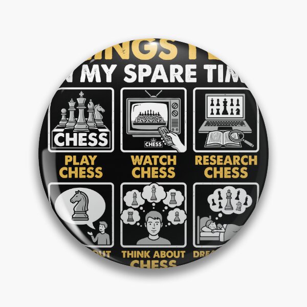 Item preview, Things I Do In My Spare Time Chess Player Enthusiast Board Game Hobby designed and sold by Doodleoub.