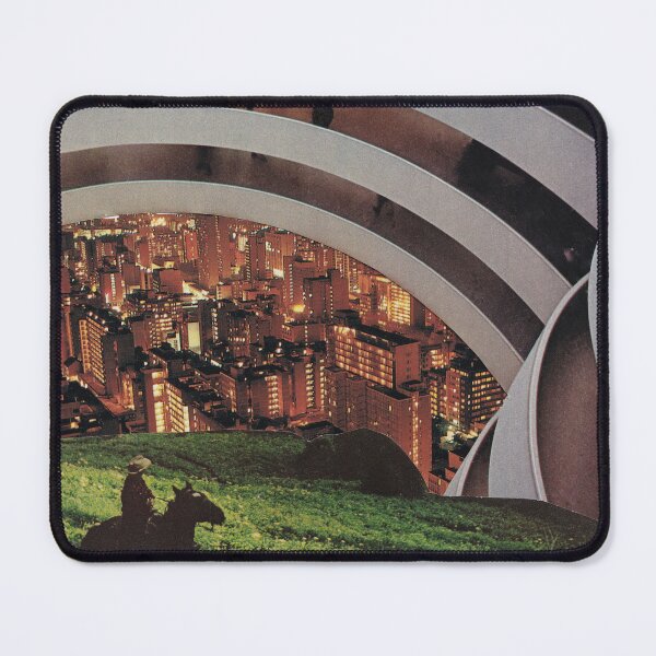 Item preview, surreal city retro vintage nature horse contrast designed and sold by seventies.collages.
