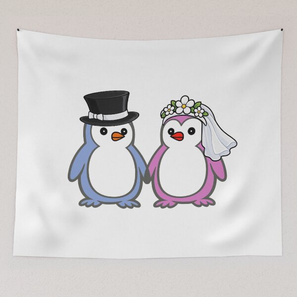 Item preview, Pippo Wedding – Bride & Groom Penguins Set 3 designed and sold by Pippo-Penguin.