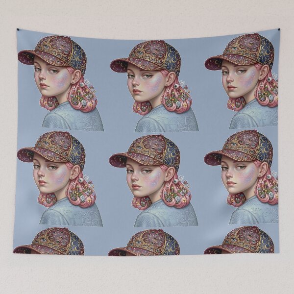 Item preview, Cool girl wearing a hat designed and sold by snoWorkshop.