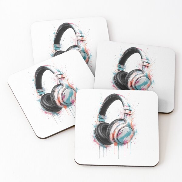Item preview, Colorful Modern Headphones Graffiti designed and sold by GRFORA.