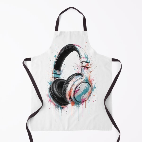 Item preview, Colorful Modern Headphones Graffiti designed and sold by GRFORA.