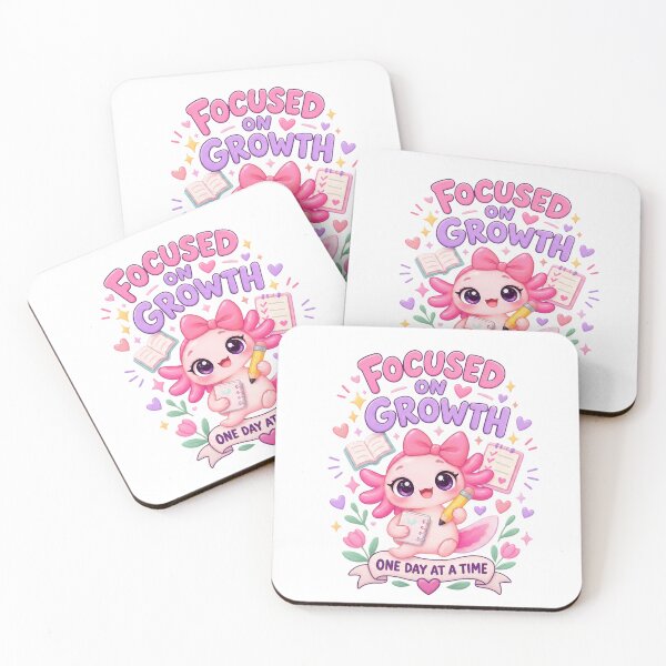 Item preview, Focused on Growth Axolotl – One Day at a Time Cute Study Motivation designed and sold by FHdesigns.