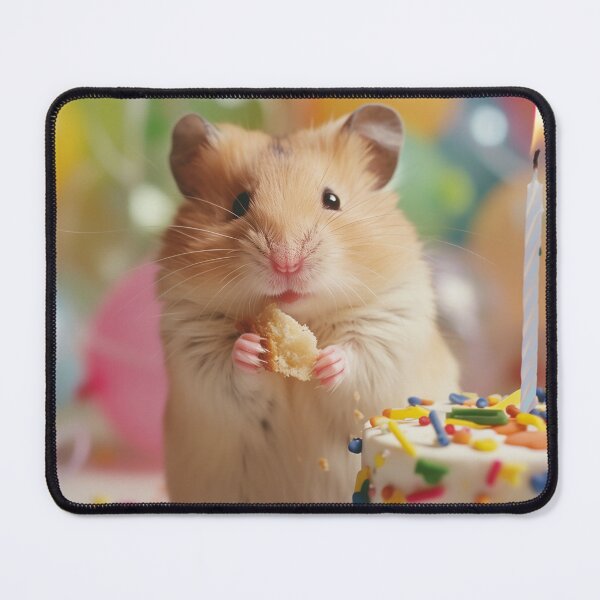 Item preview, Cute Hamster Eating Birthday Cake - Colorful Sprinkles Party designed and sold by cutepid.