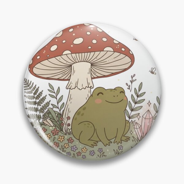 Item preview, Cute Cottagecore Toad and Mushroom Doodle Aesthetic Pastel Nature Vector Art designed and sold by BS Creations.