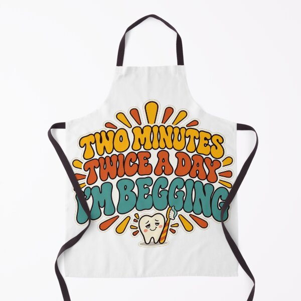 Item preview, Two Minutes Twice A Day Retro Dental Hygienist designed and sold by eignvalue.