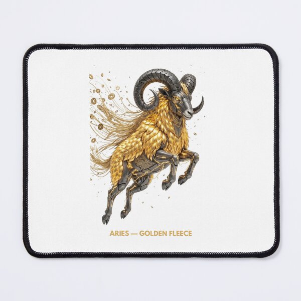 Item preview, Cyber Aries Zodiac Golden Fleece Myth Design designed and sold by CalmFrameArt.