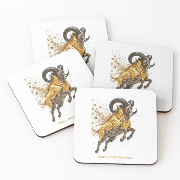 Item preview, Cyber Aries Zodiac Golden Fleece Myth Design designed and sold by CalmFrameArt.