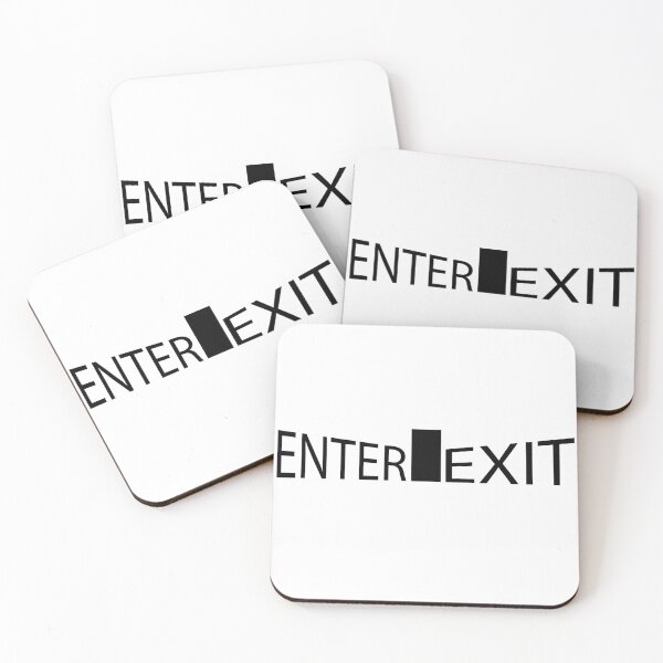 Item preview, Minimalist Streetwear Enter Exit Door Graphic Monochrome Design designed and sold by ZorianArt.