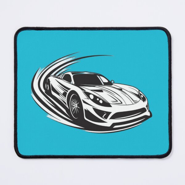 Item preview, Futuristic Sports Car Speed – Black & White Racing Design designed and sold by aloksahu123.