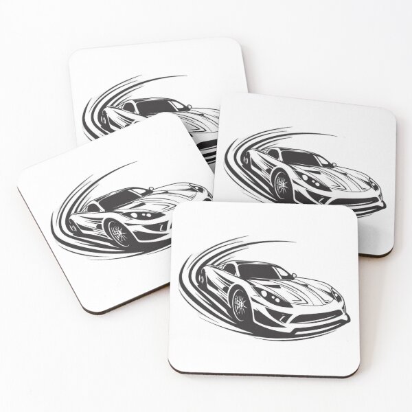 Item preview, Futuristic Sports Car Speed – Black & White Racing Design designed and sold by aloksahu123.