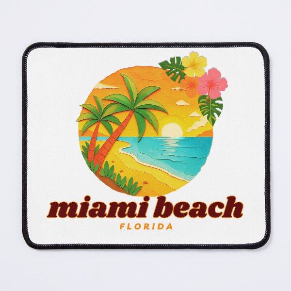 Item preview, Miami Beach Florida Retro Sunset Palm Tree Design designed and sold by DonnaRaine.