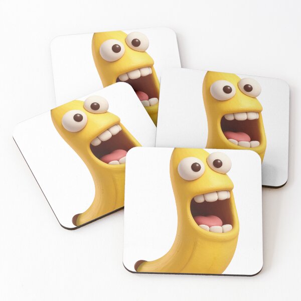 Item preview, Funny Claymation Banana Character with Big Eyes and Open Mouth designed and sold by canvahub.