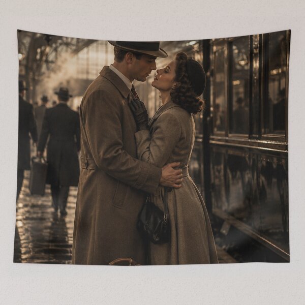 Item preview, Farewell Kiss at the Station — Vintage Romance designed and sold by ZYVARENNE.