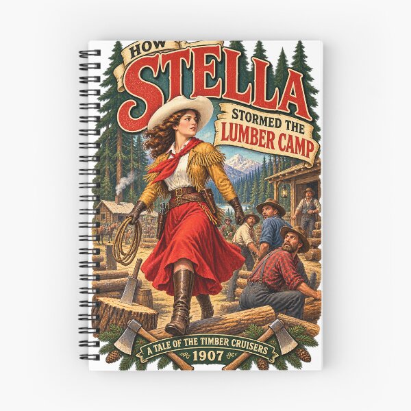 Item preview, How Stella Stormed the Lumber Camp – Vintage Dime Novel Adventure designed and sold by Past in Threads.