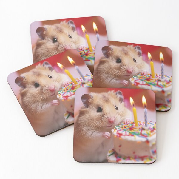 Item preview, Cute Hamster Birthday Party - Two Candles Cake Celebration designed and sold by cutepid.