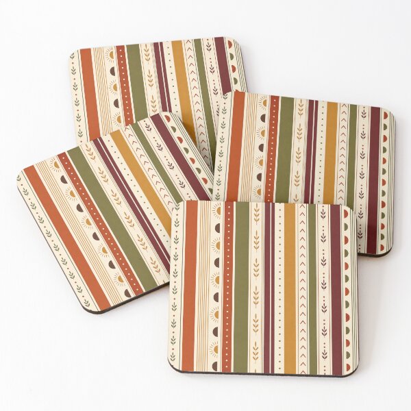 Item preview, Harvest Stripes – Scandinavian Autumn Folk Pattern designed and sold by astersgraphics.