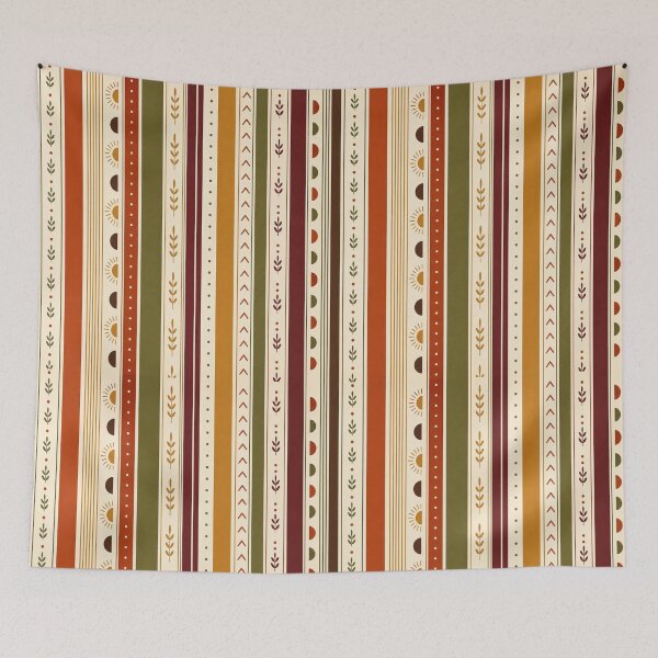 Item preview, Harvest Stripes – Scandinavian Autumn Folk Pattern designed and sold by astersgraphics.