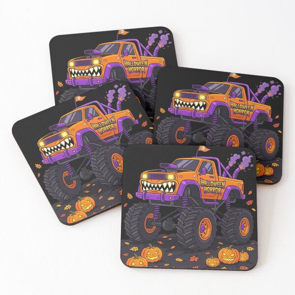 Item preview, Halloween Monster Truck Jack O Lantern designed and sold by w66aboo.